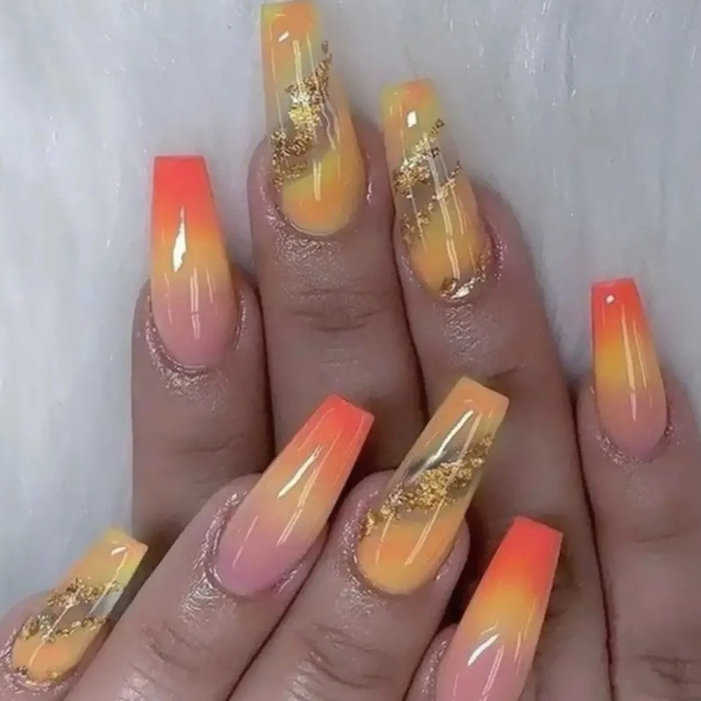 Ombre Glitter Press On Nails - Picture 1 of 2